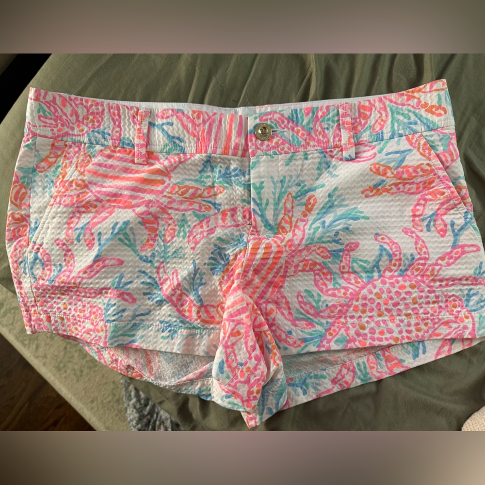 Lilly Pulitzer Pink and Blue Patterned Women Shorts